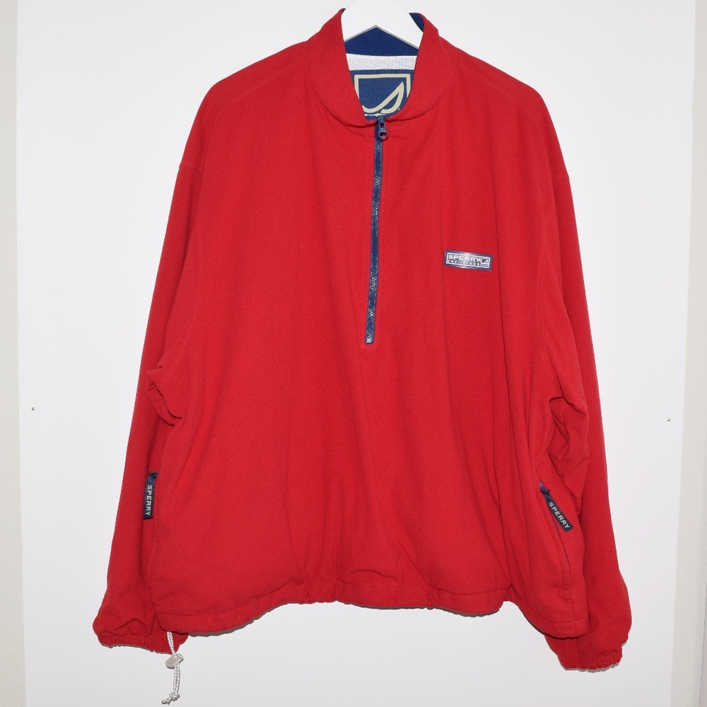 Sperry Top Sider Half Zip Lined Sailing Jacket